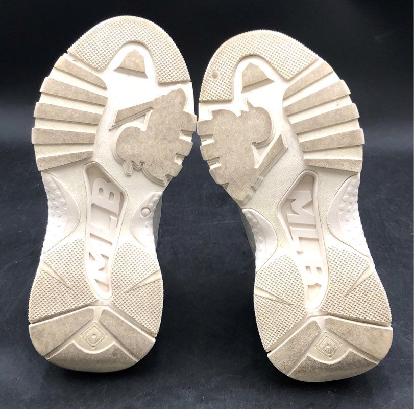 MLB New York Yankees Big Ball Chunky Off White Platform Sneakers Size 6.5