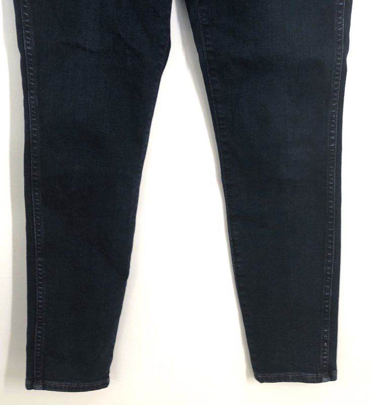 Madewell Women's High-Rise Skinny Jeans Dark Indigo Wash Cropped Size 28