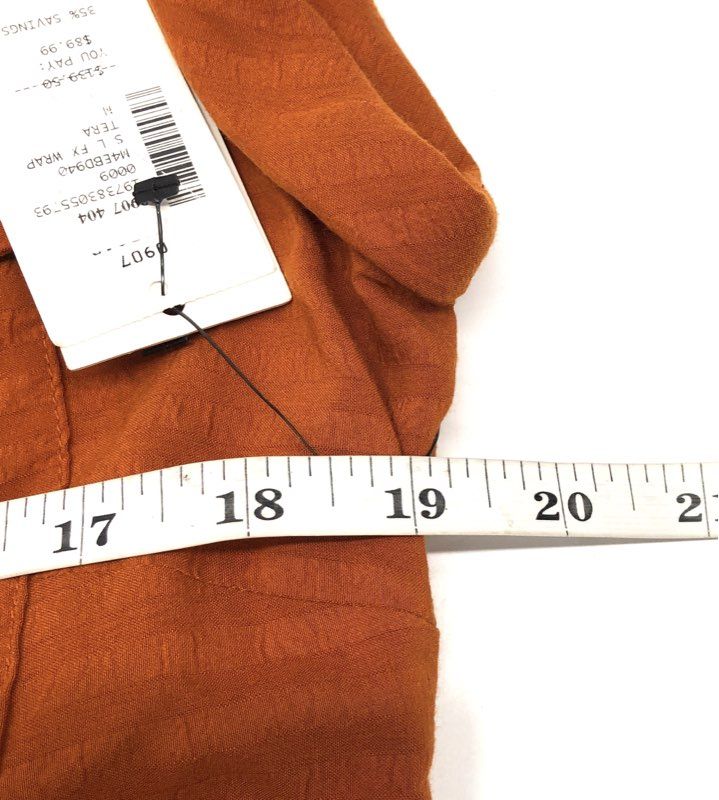 Calvin Klein Women's Terracotta Sleeveless Faux Wrap Utility Shirt Dress NWT M