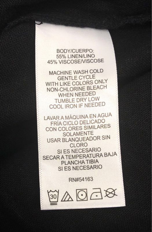 DKNY Women's Black Linen Blend Sleeveless V-Neck Maxi Dress Size M NWT