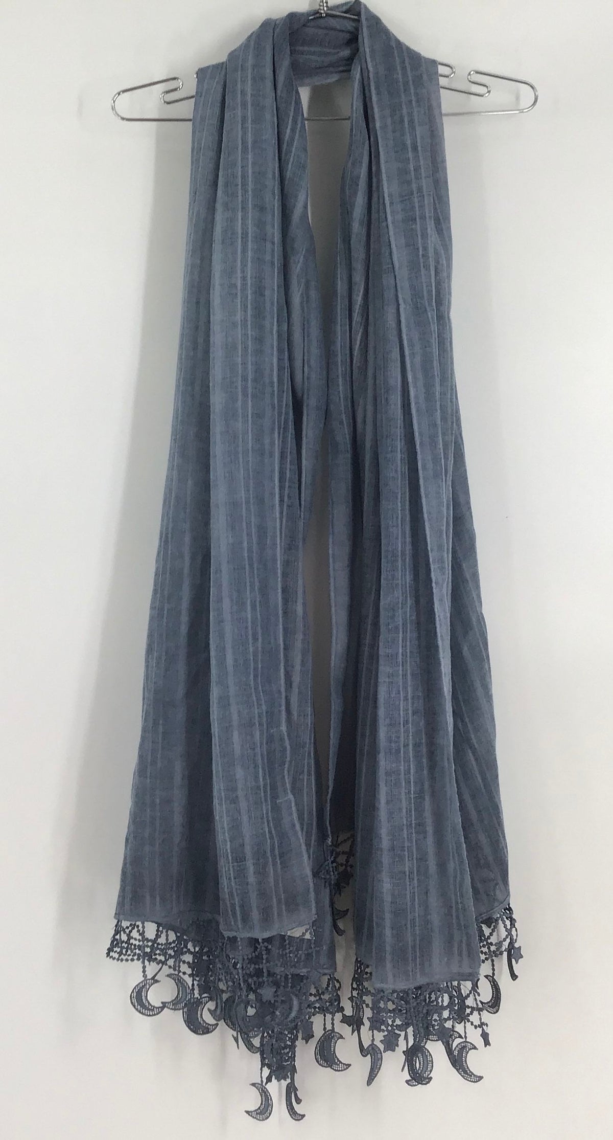 NWT Lady Rustan Women&#39;s Blue Rectangle Scarf - One Size