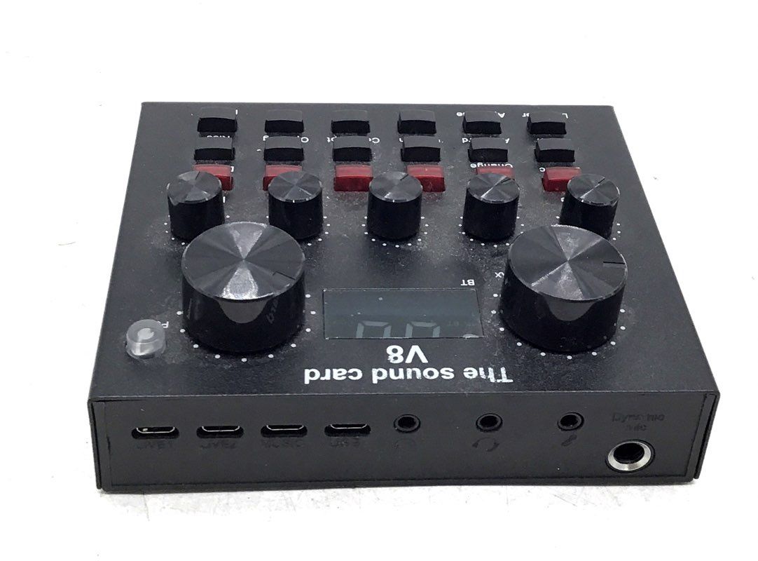 Xo Poppy PY-Podc-BLK The Sound Card V8 Podcast Starter Kit