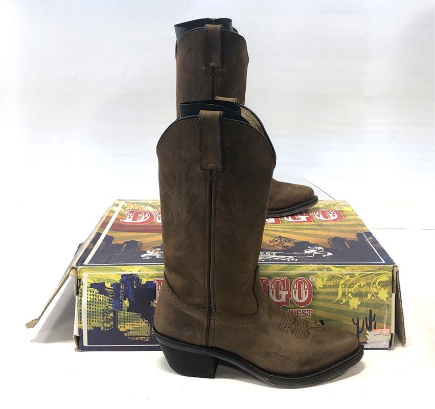 Vintage 90s Dingo Brown Leather Western Cowboy Boots Women's Size 5 M