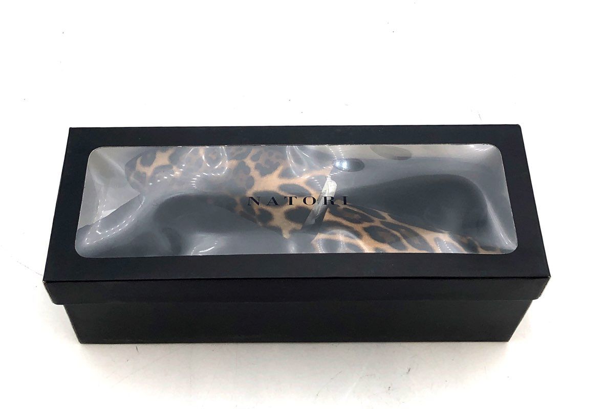 Natori Leopard Print Pointed Toe Mule Flat Slides Women's Size 9 NIB