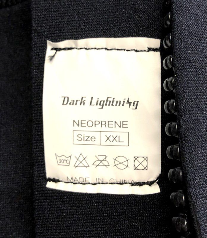 Dark Lightning Full Body Wetsuit Neoprene XXL Black Back Zip Scuba Surfing