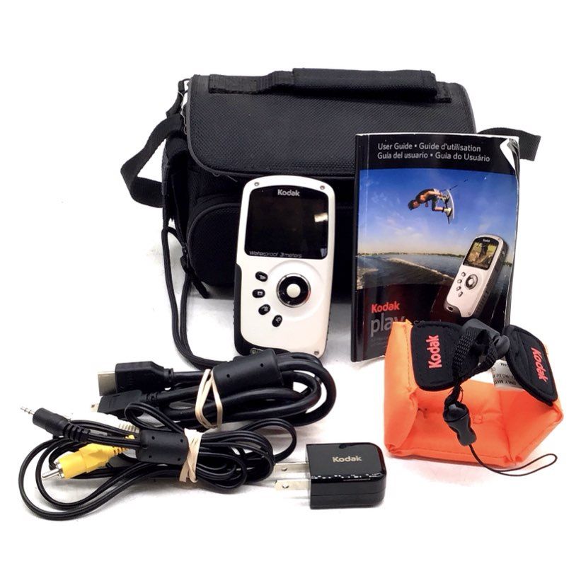 Kodak Play Sport Waterproof 3 Meters Video Pocket Camcorder With Accessories