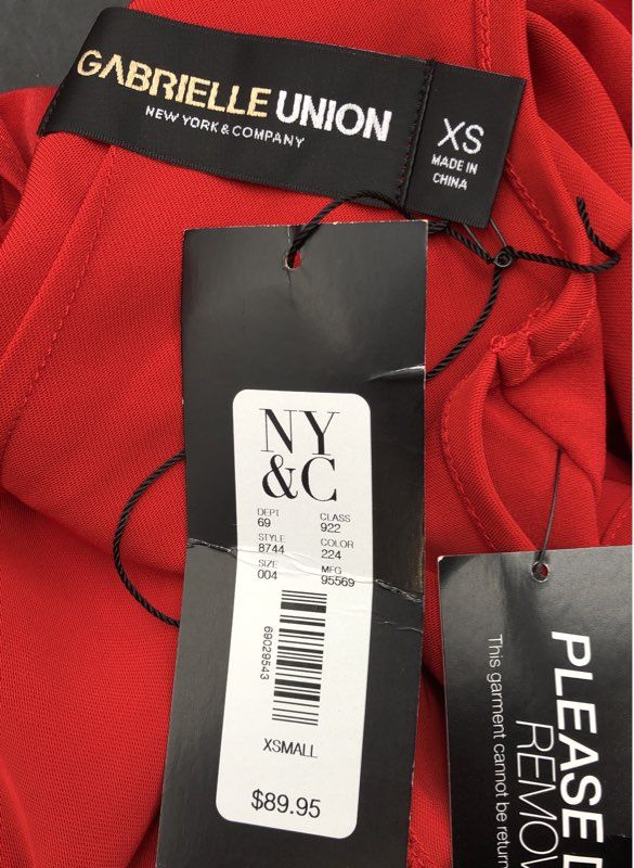 NWT Gabrielle Union New York & Company Women's Red Mini Dress - Size XS