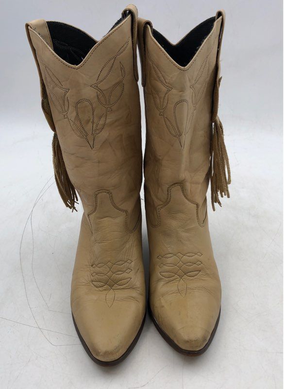 Laredo Women&#39;s Tan Leather Cowgirl Western Boots - Size 6.5M