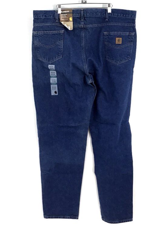 NWT Carhartt Men&#39;s Blue Cotton Denim Straight Jeans - Size 44X34 Lot Of 2