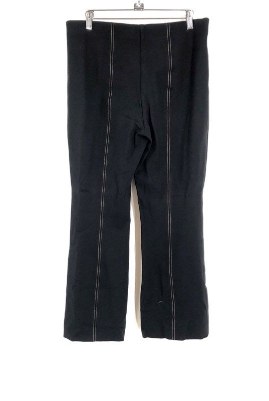 Anthropologie The Essential Women&#39;s Black Flared Leg Cropped Pants Size Medium