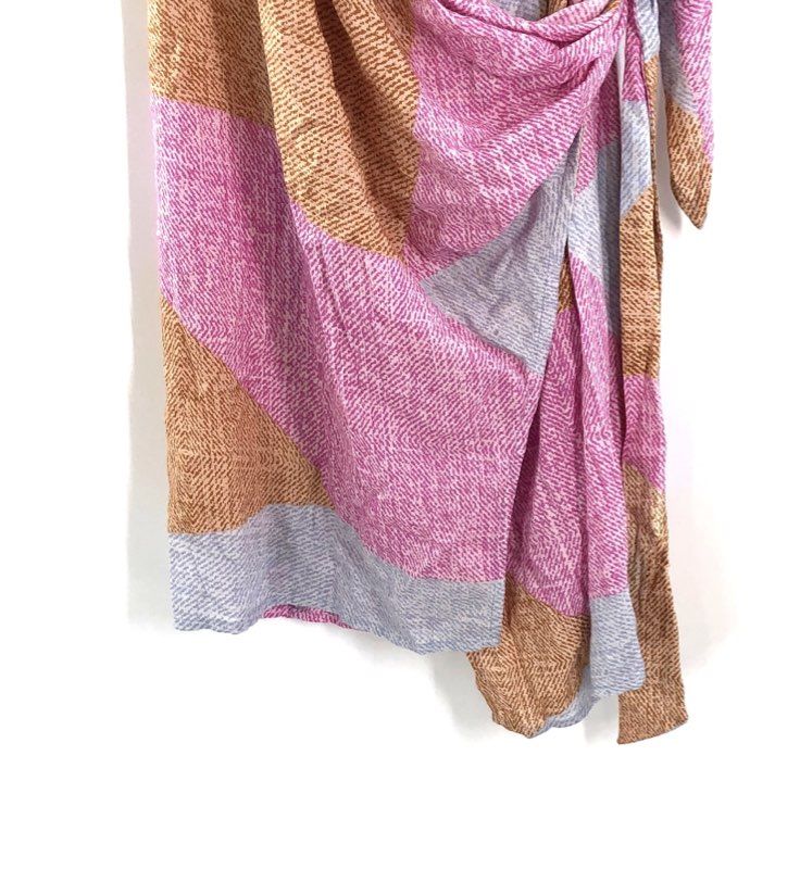 O'Neill Women's Laniary Wrap Dress Multicolor Geometric Chevron Print NWT Sz M