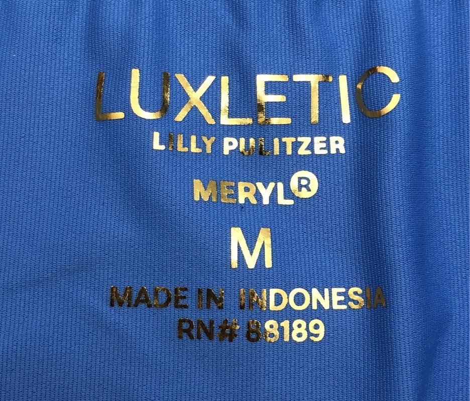 Lilly Pulitzer Women's Blue Luxletic Meryl Active Shorts UPF 50+ NWT Sz M