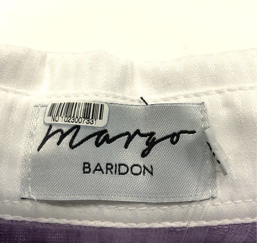 margo BARIDON Women's Lavender Puff Sleeve Ribbed Polo Top NWT Sz XS