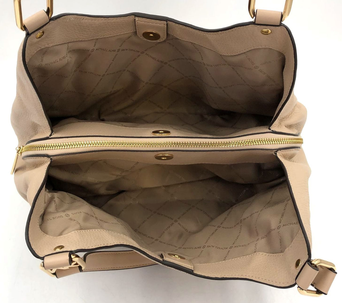 Michael Kors 'Arlo' Blush Pink Leather Shoulder Bag w/ Gold-Tone Accents (+COA)