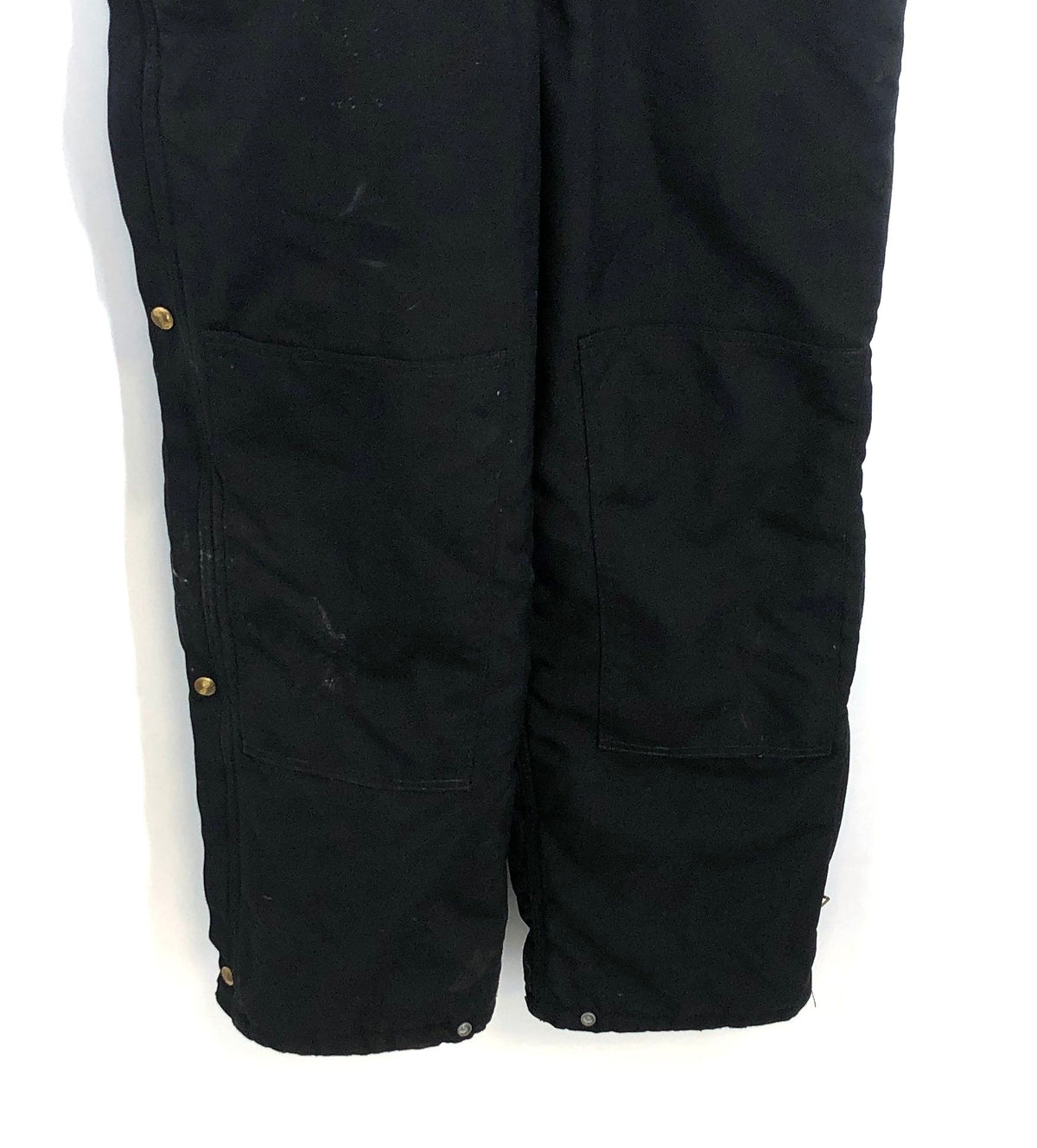 Carhartt Men's Black Arctic Quilt Lined Nylon Bib Overalls R22 Sz 32x30