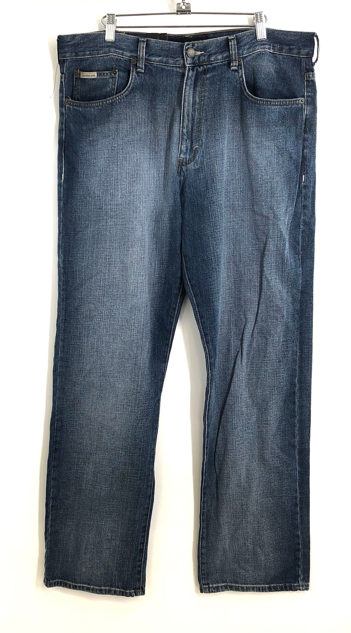 Calvin Klein Jeans Men's Dark Wash Straight Leg Blue Denim Jeans Size 36x32