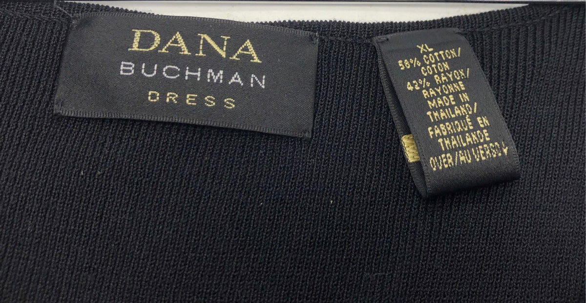 Dana Buchman Women's Black 2 Piece Knit Dress & Cardigan Set XL NWT