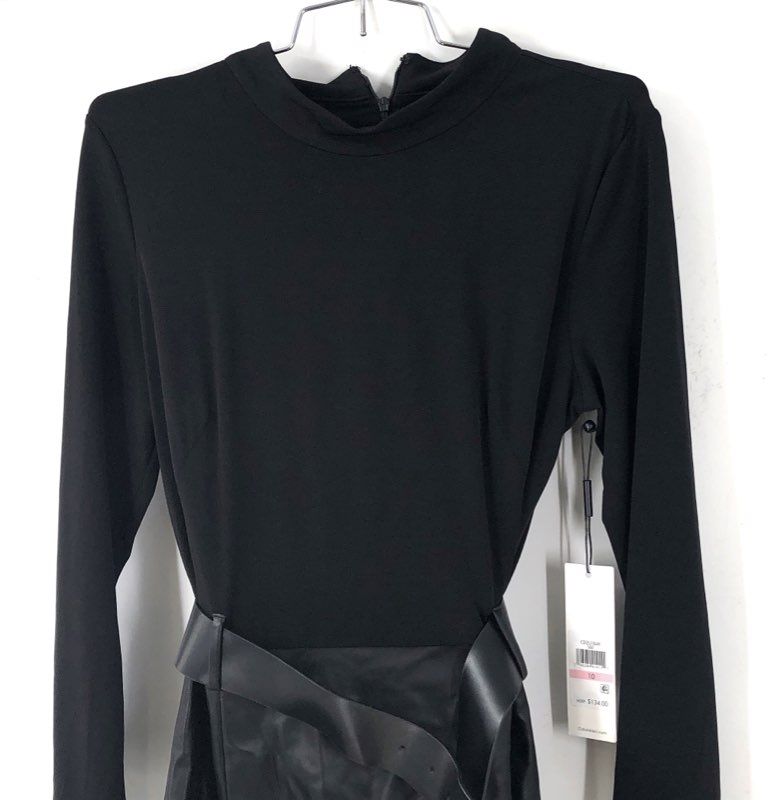NWT Calvin Klein Women's Black Fit & Flare Dress - Size 10