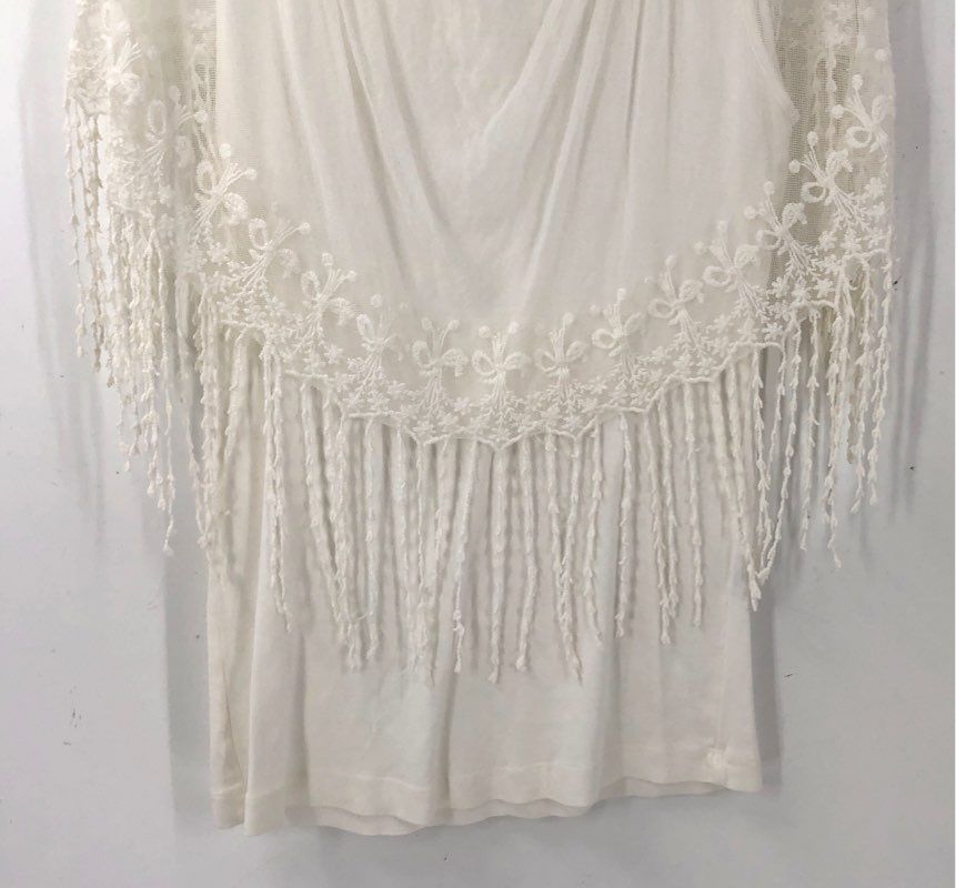 NWT XCVI Women's White Boho Mini Dress - Size M