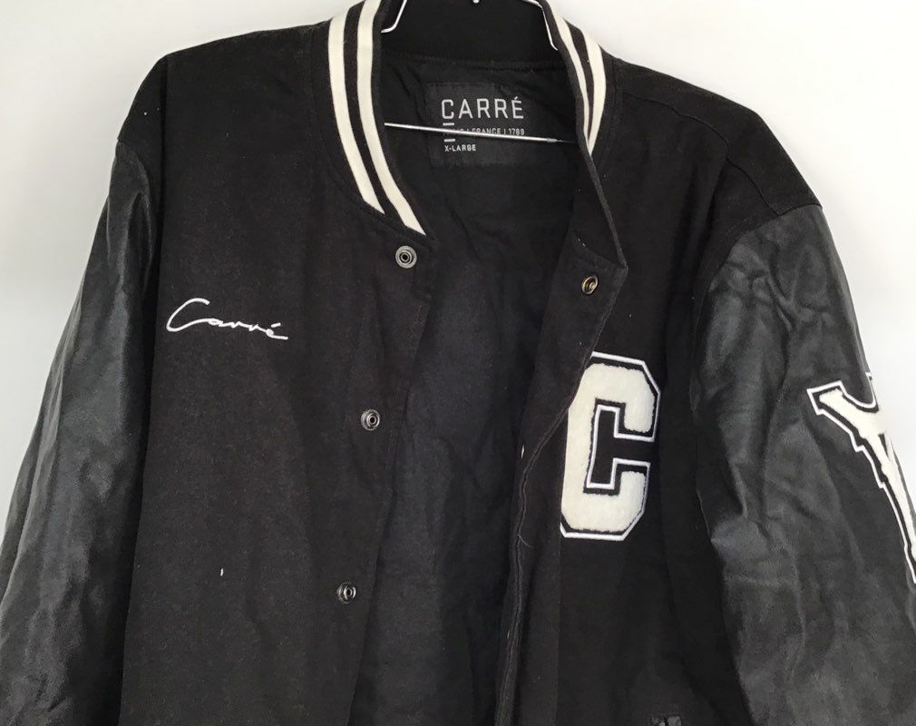 Carre Men&#39;s Black Varsity Jacket - Size XL