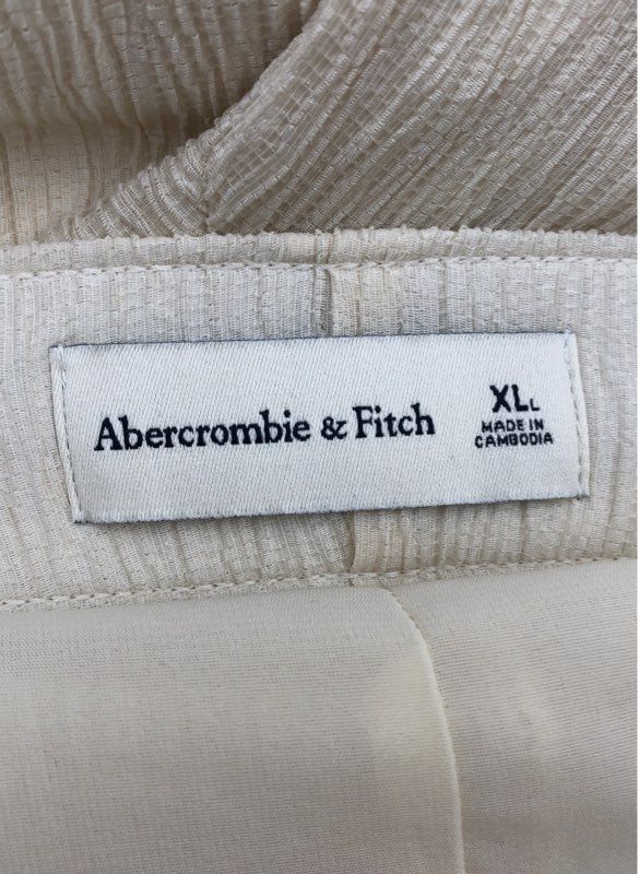 NWT Abercrombie &amp; Fitch Women&#39;s Beige Ultra High-Rise Trouser Pants - Size XL