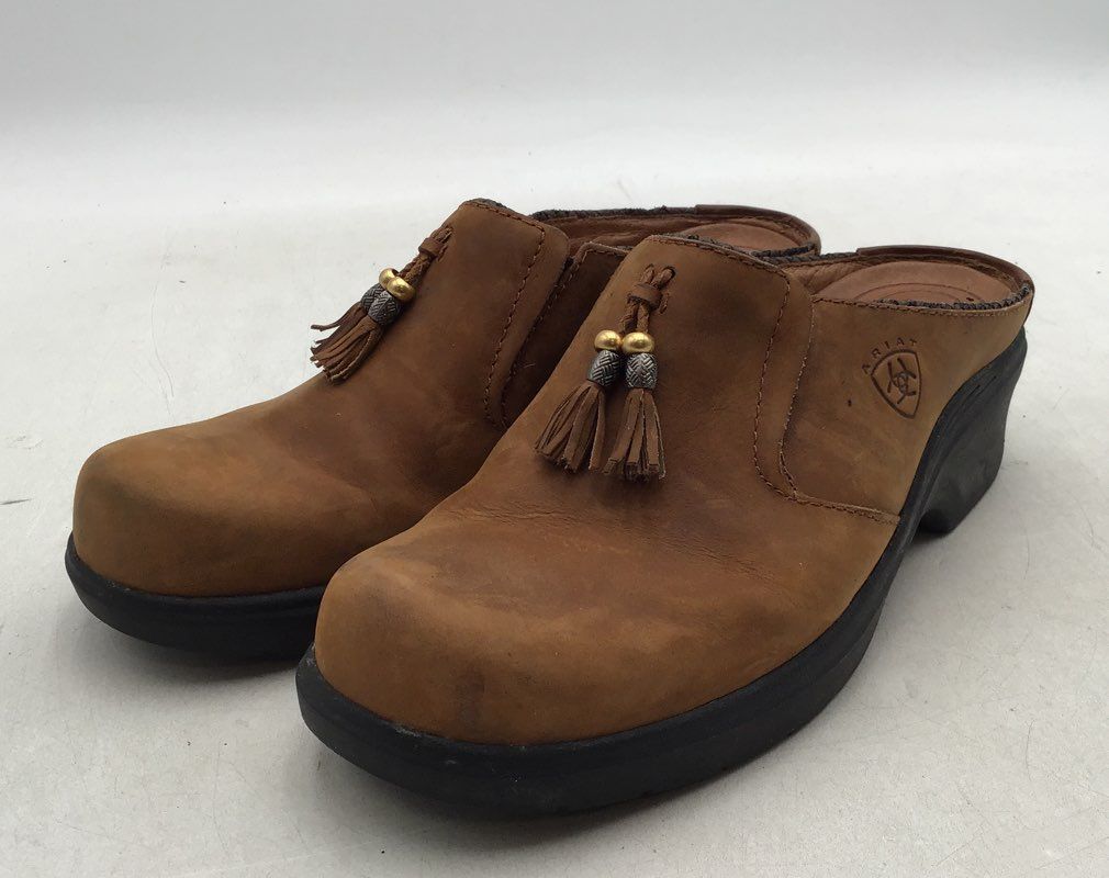 Ariat Women&#39;s Mendocino 93897 Brown Casual Clog Shoes - Size 8.5B