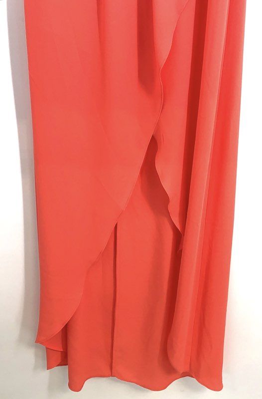 BCBGMAXAZRIA Women's Kail Gown Ambrosia Orange One Shoulder Ruffle Sz 0 NWT