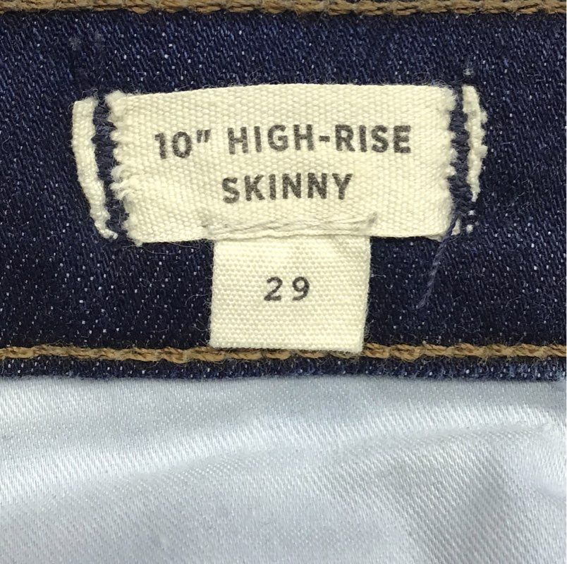 Madewell Women's 10" High-Rise Skinny Jeans Dark Wash Stretch Denim Sz 29