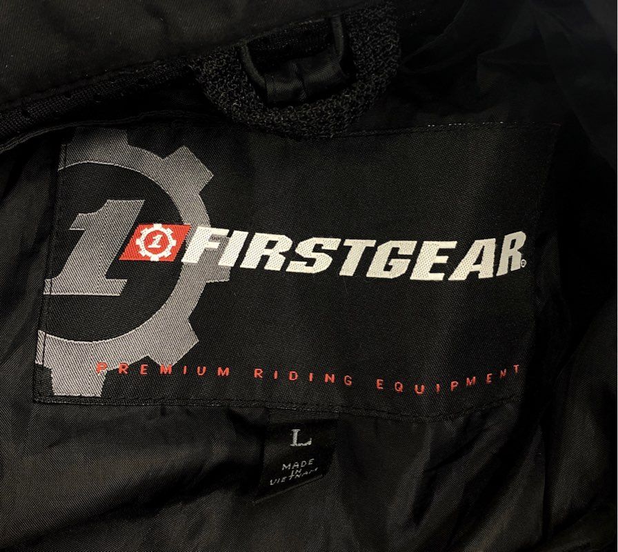 Firstgear Men's Black Mesh Motorcycle Riding Jacket Armored Size L