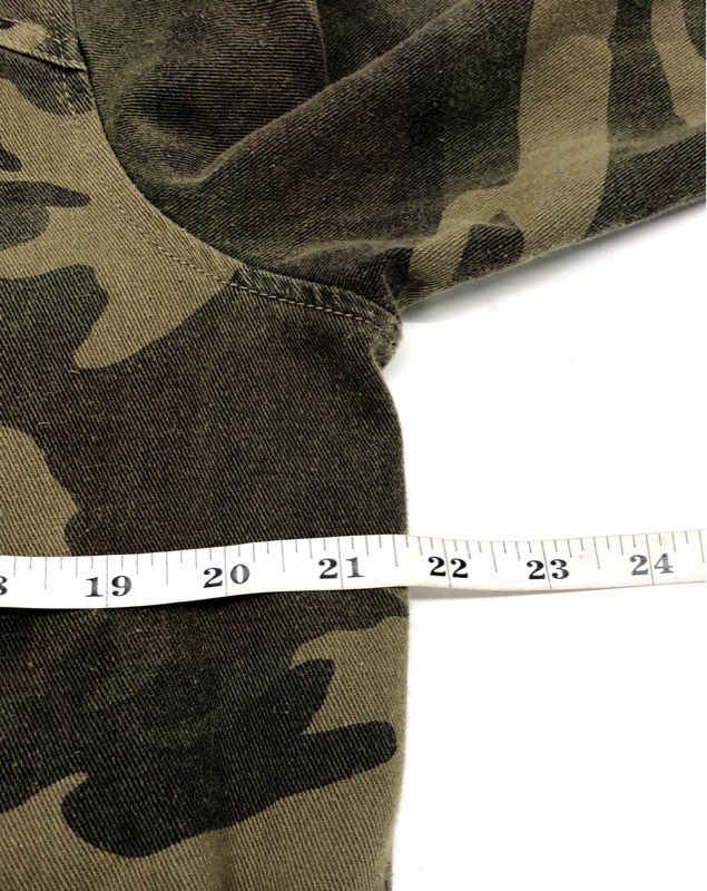 [BLANKNYC] Women's Green Camo Cotton Utility Jacket Full Zip Snap Sz XS