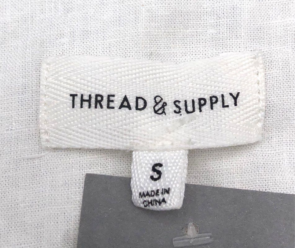 Thread & Supply Women's Beach Bar Romper White Long Sleeve NWT Sz S