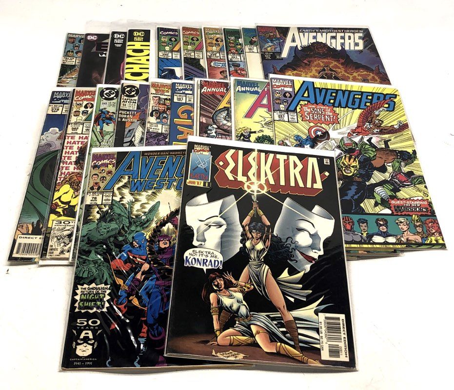 Marvel and DC Comic Book Lot 1980s-Modern Avengers Batman Superman 21 Comics