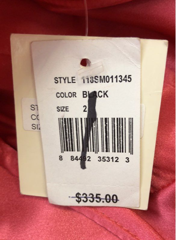 NWT Milly Women's Black Strapless Mini Dress - Size 2