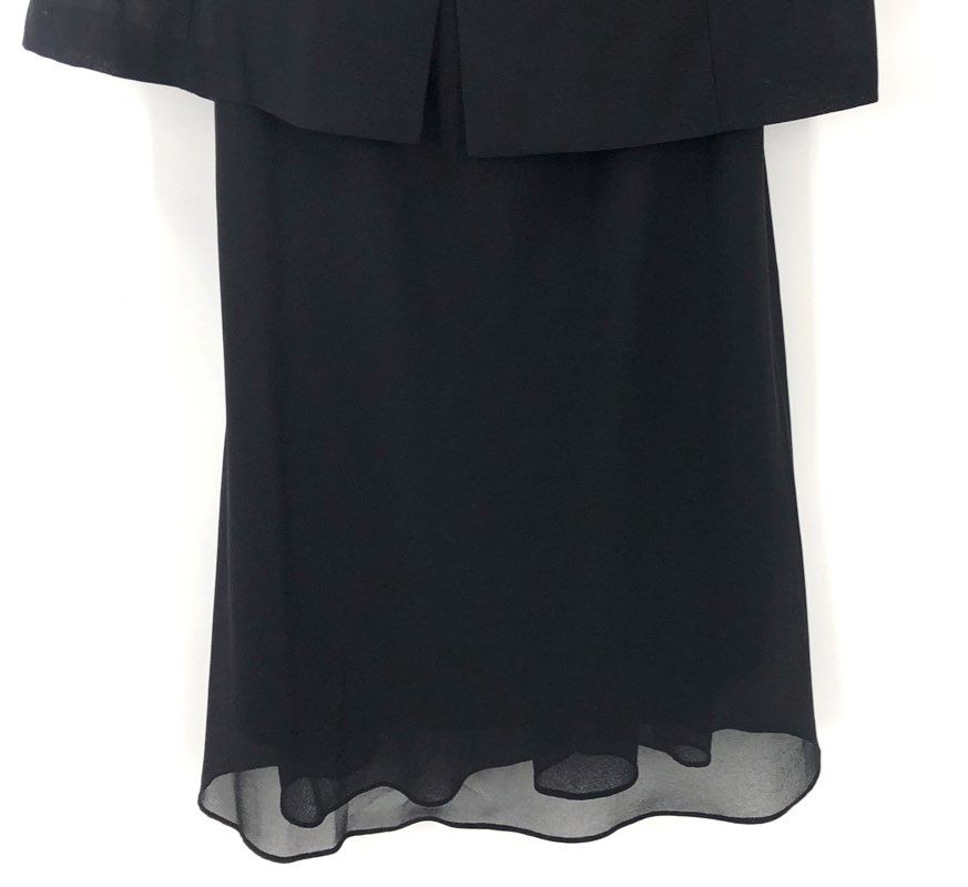 NWT Danny & Nicole Women's Black A-Line Dress W/Jacket 2-Piece Set - Size 18W