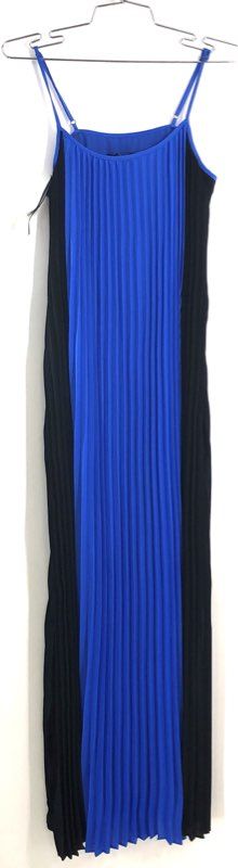 Banana Republic Women's Pleated Colorblock Midi Dress Blue Black NWT Size 6