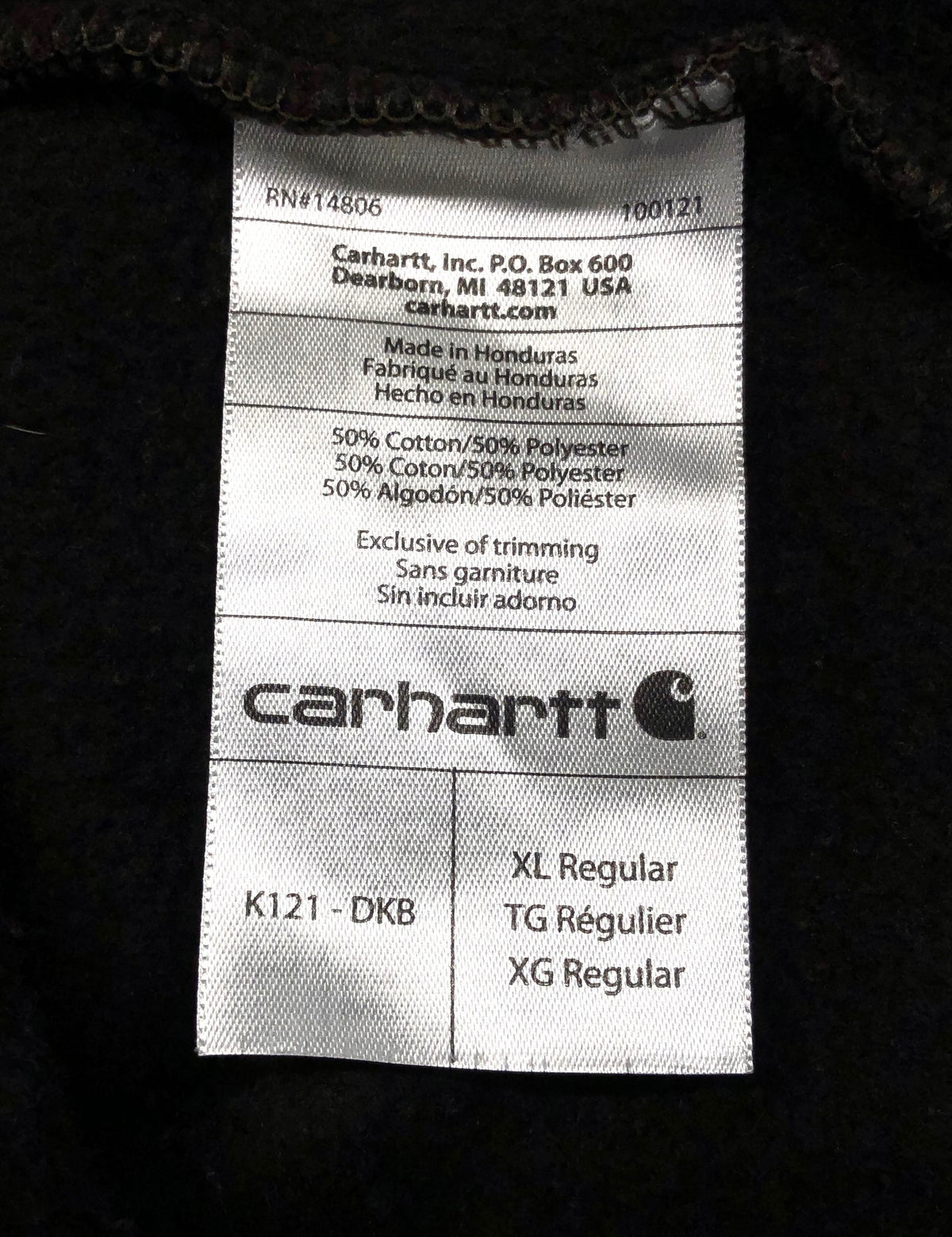 Carhartt Men's Dark Brown Pinnacle Power Corp Logo Hoodie K121 Original Fit XL