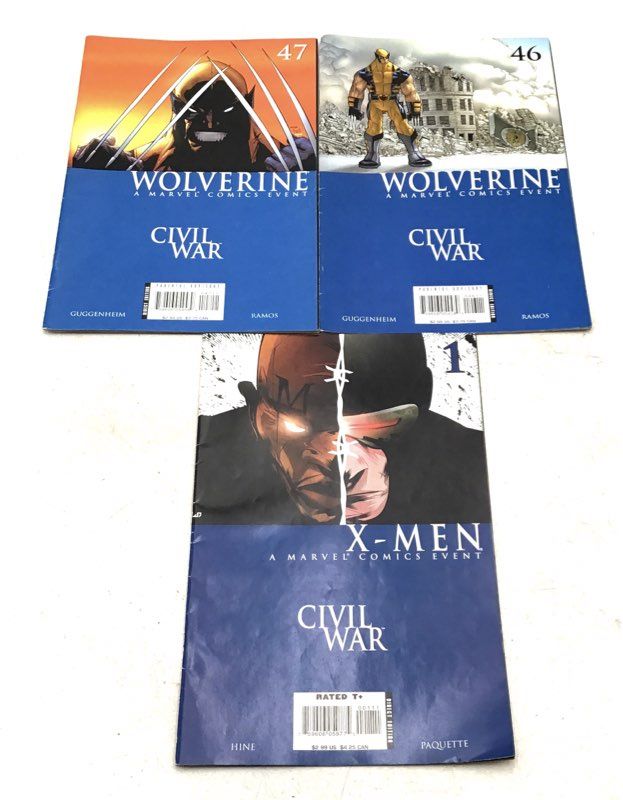 Marvel Civil War Front Line, X-Man And More Comic Book Lot