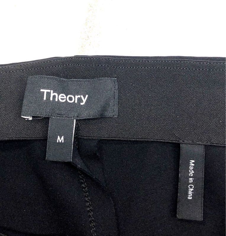 Theory Women's Black Skinny Legging K-Core Scuba Pants Sz M