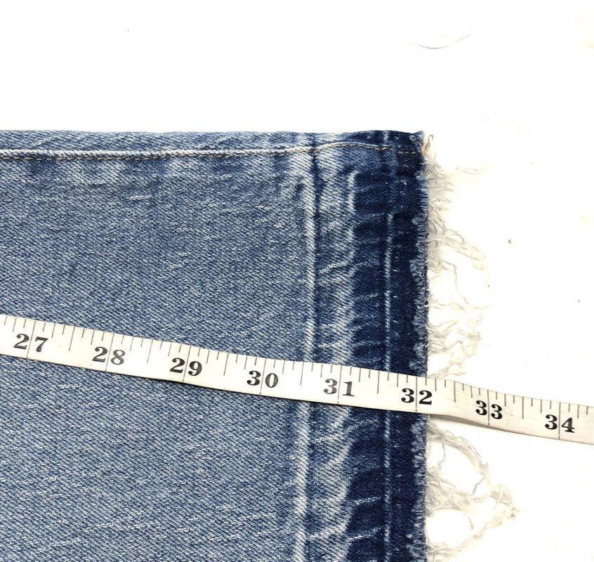 Express Women's '70s Flare Jeans Blue Mid Rise Distressed Raw Hem Sz 10S NWT
