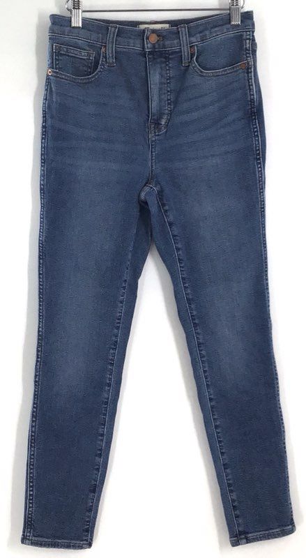 Madewell Women's 11" High-Rise Skinny Jeans Dark Medium Wash Set of 2 Sz 26