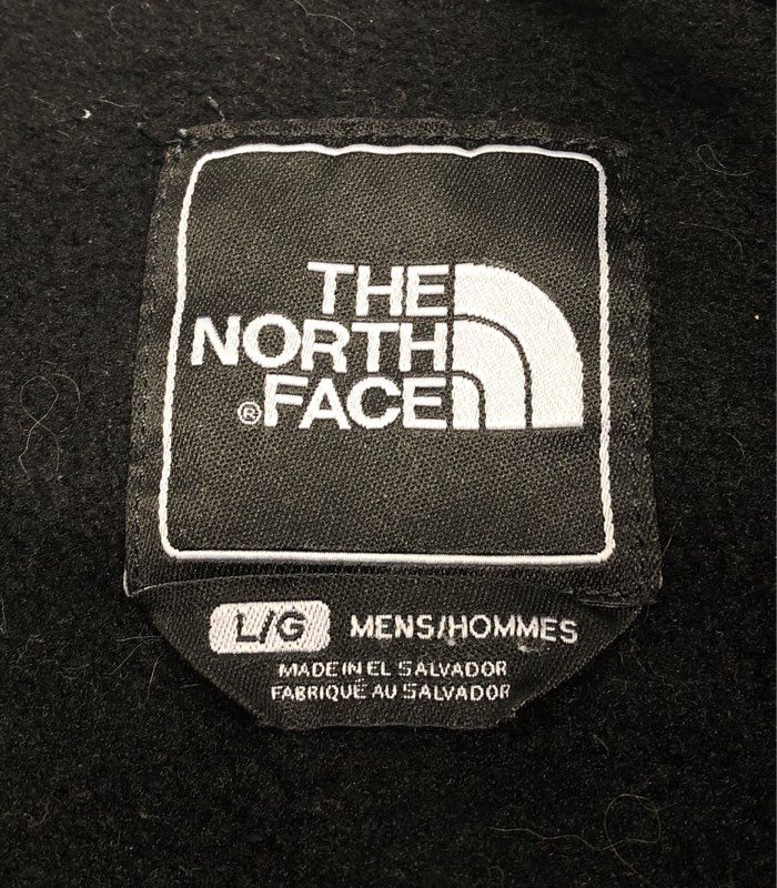 The North Face Men's Denali Fleece Jacket Black Full Zip Yoke Overlay Size L