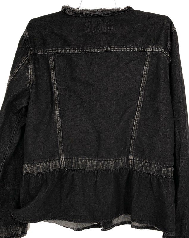 Suzanne Betro Women&#39;s Black Denim Jacket - Size XL