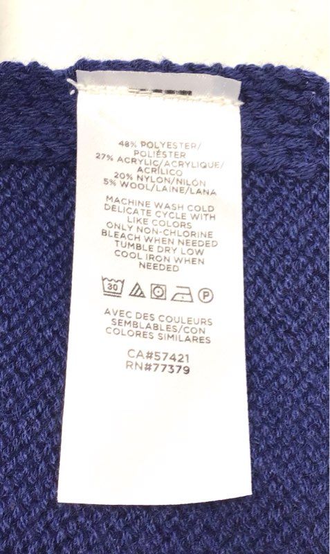 Ann Taylor Factory Women's Navy Blue Knit Open Front Poncho Wrap One Size