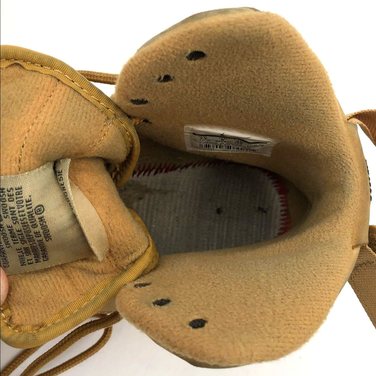 Nike Air Force 1 High LV8 GS 'Flax' Tan Suede Athletic Sneakers - Size 7Y (+COA)