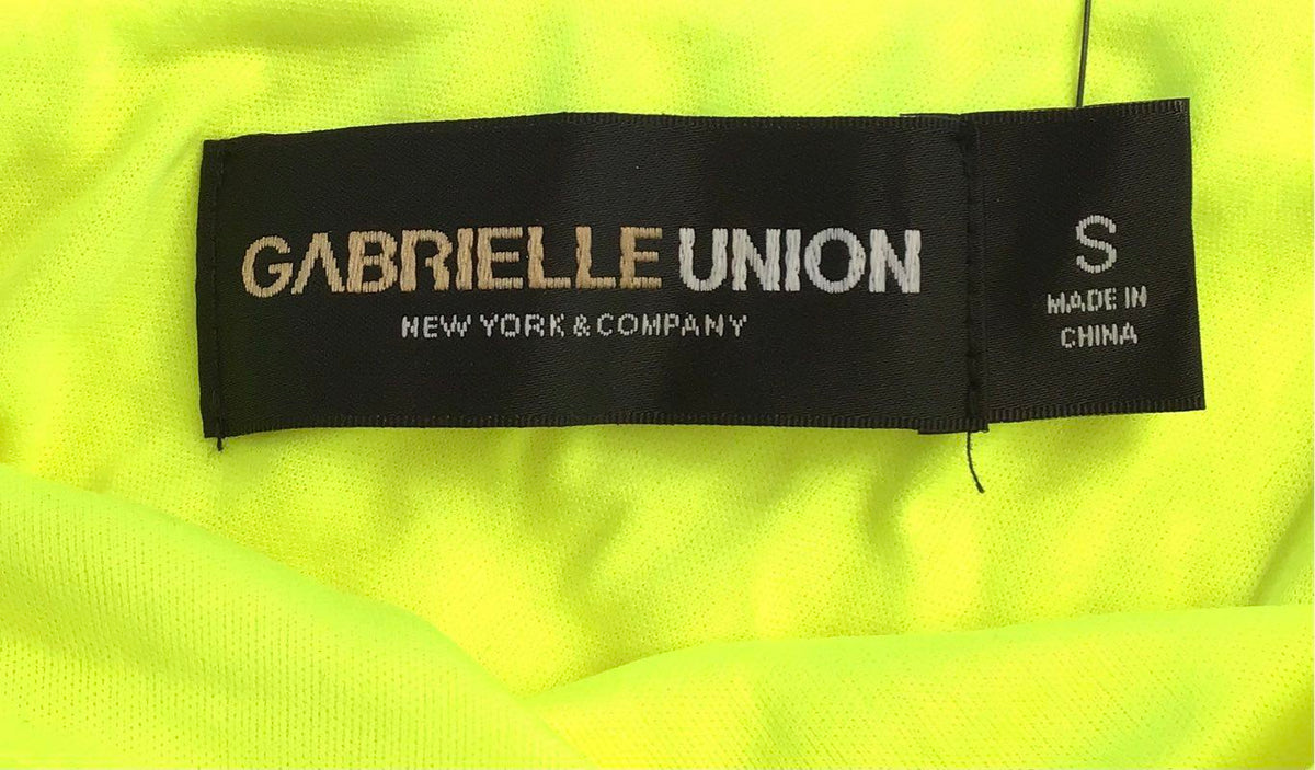 NWT New York & Company Women's Yellow One Shoulder Mini Dress - Size S