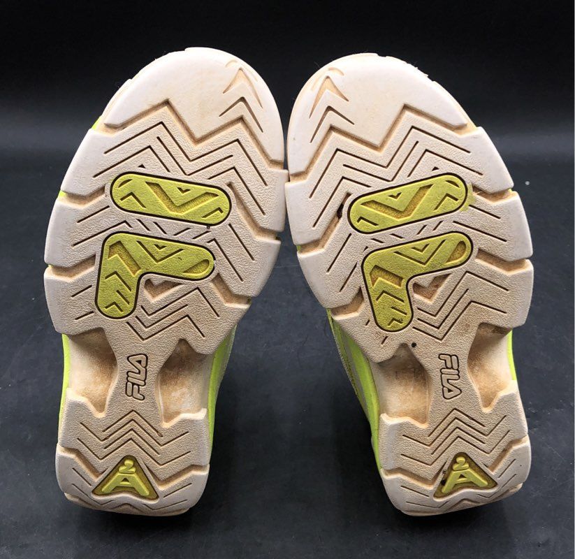 Fila Grant Hill 2 Neon Yellow White High Top Sneakers Size 5.5