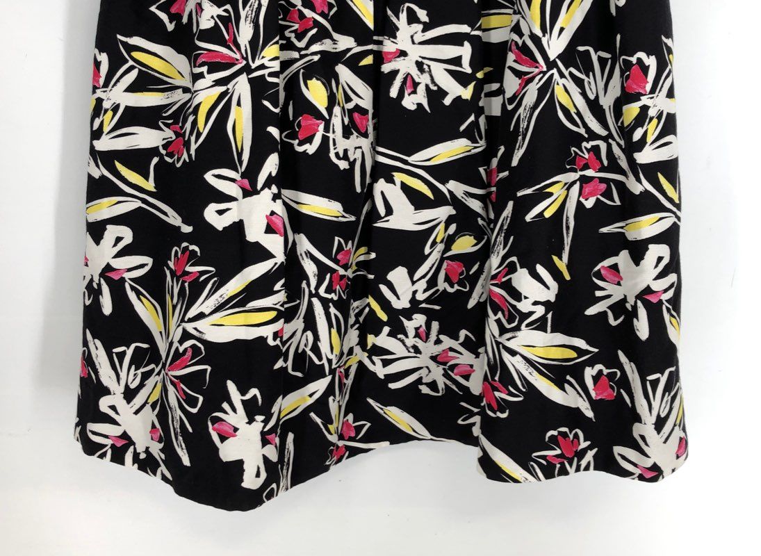 Milly Women's Black Floral Mini Dress - Size 12