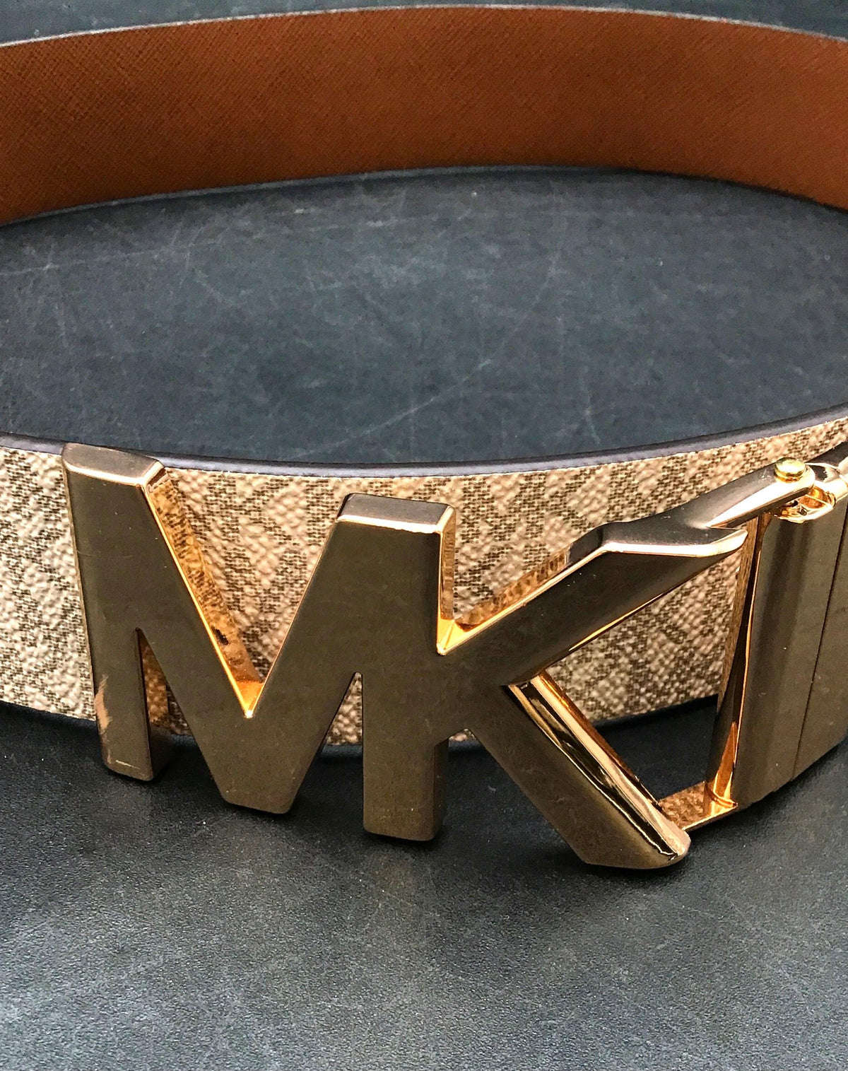 Michael Kors Women's Brown Signature Print Belt - One Size