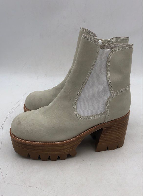 Jeffrey Campbell Women&#39;s Cream White Chelsea Boots - Size 10M