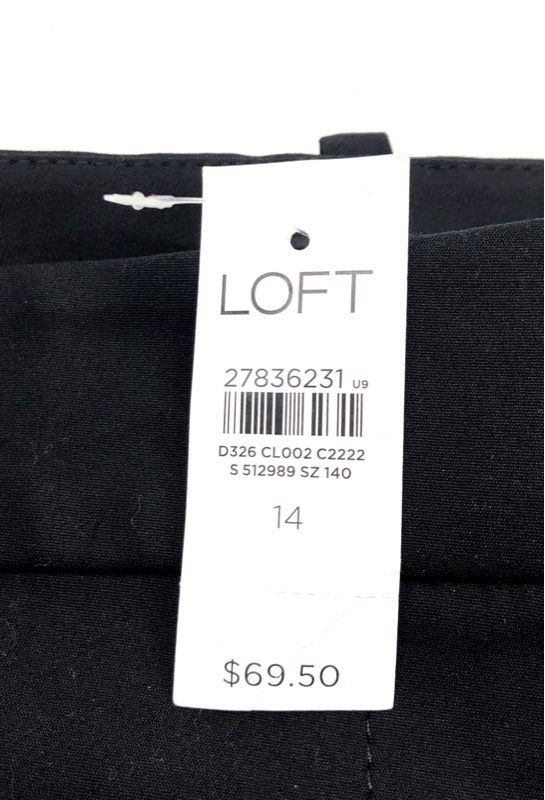 LOFT Women's Black Skinny Pants Solid Size 14 NWT